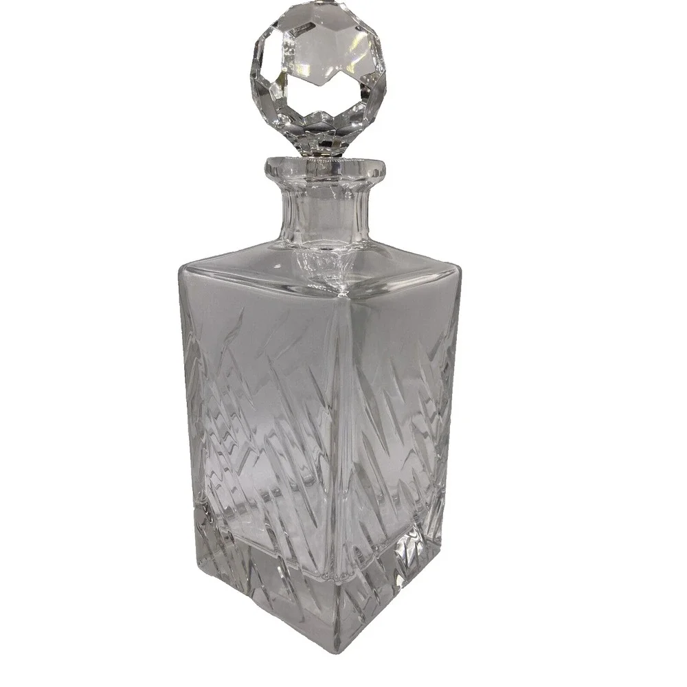 Old‎ Money Grandma Chic Yugoslavia Full Lead Crystal Decanter w/Faceted Stopper